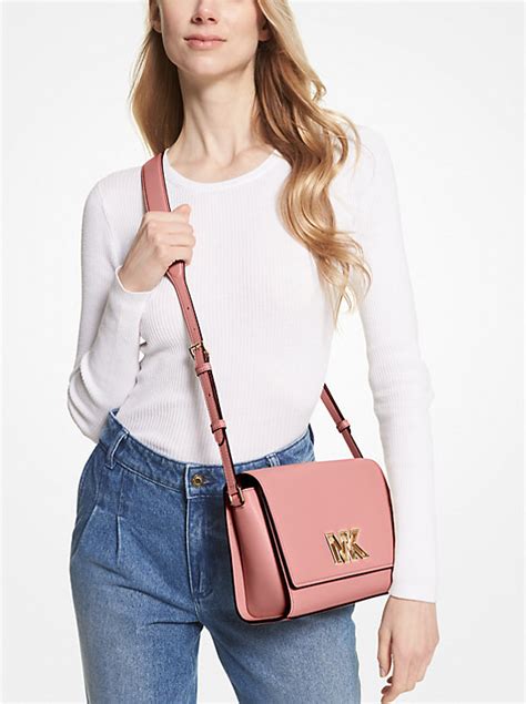 michael kors mimi medium leather messenger bag|michael kors large messenger crossbody.